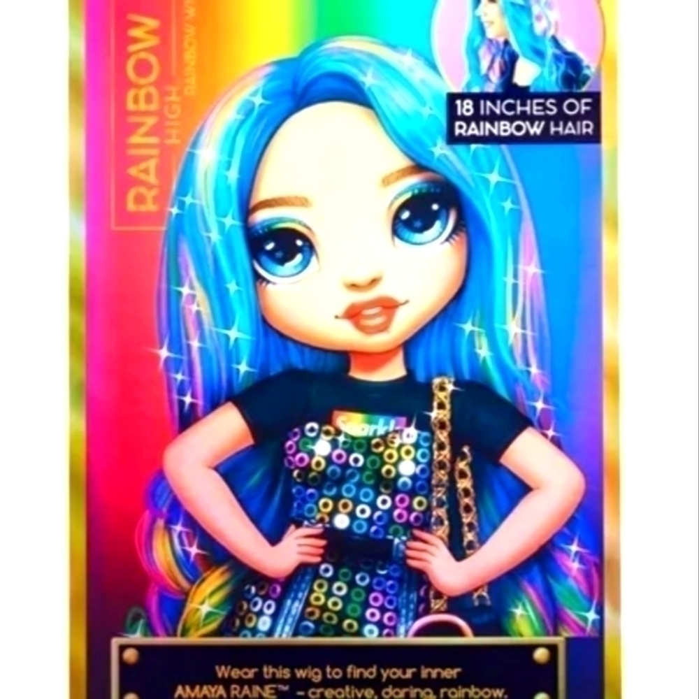 RAINBOW High 18 Inch Rainbow Wig